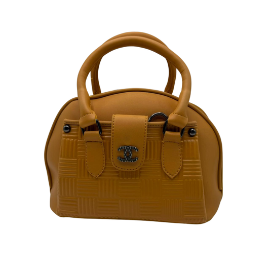 Chanel-Inspired Mustard Handbag – Compact Luxury with Signature Style
