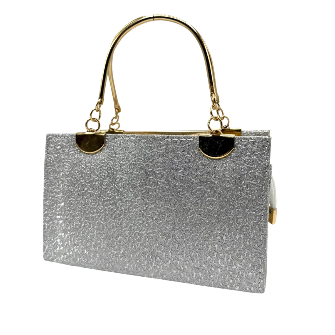 Silver Crystal-Embellished Handbag – Glamorous Party Edition