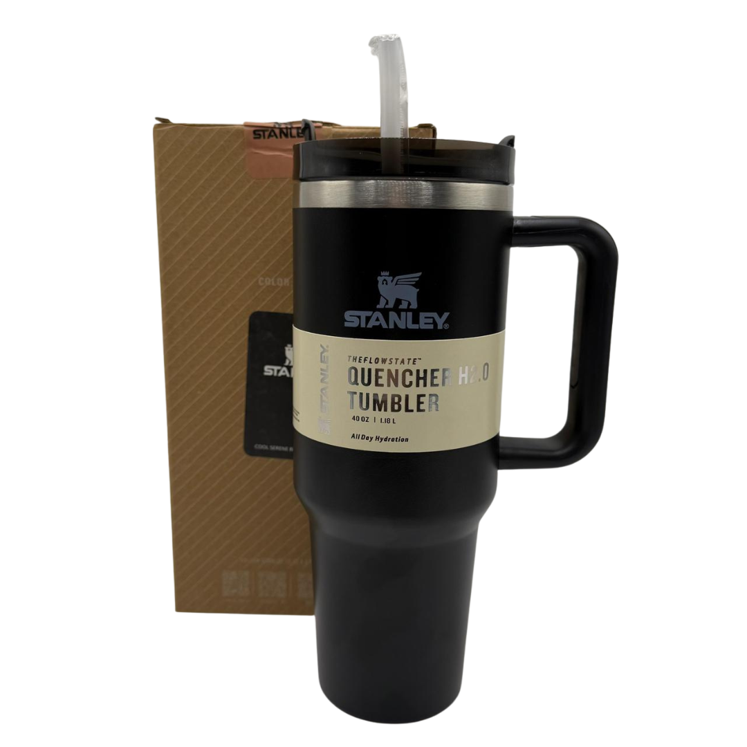 Stanley Black Tumbler – Classic Insulated Travel Mug for Everyday Use