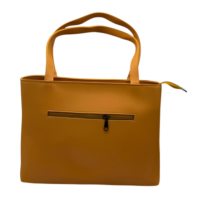 Louis Vuitton-Inspired Mustard & Brown Handbag – Elegant Everyday Tote