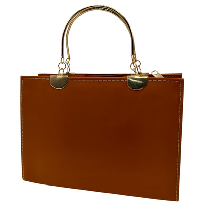 Cartier-Inspired Brown Handbag – Elegant Design with Golden Detailing