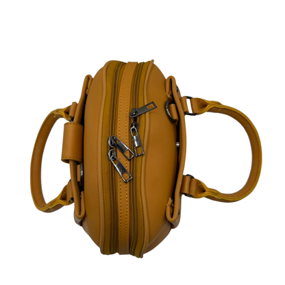 Chanel-Inspired Mustard Handbag – Compact Luxury with Signature Style