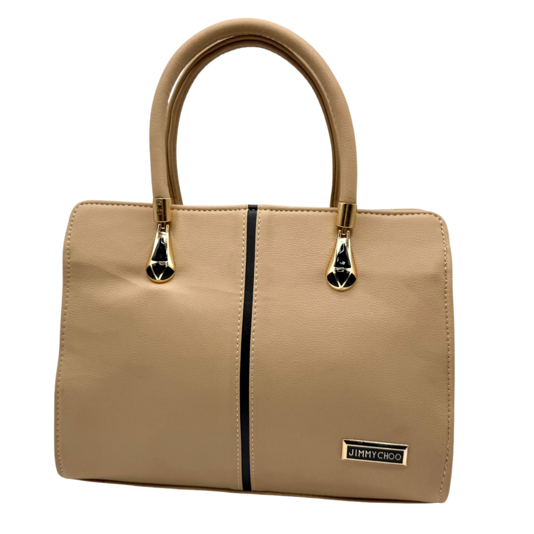 Jimmy Choo-Inspired Beige Handbag – Elegant Minimal Design