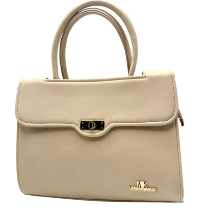 Michael Kors-Inspired Brown Handbag – Classic Style with Golden Touch