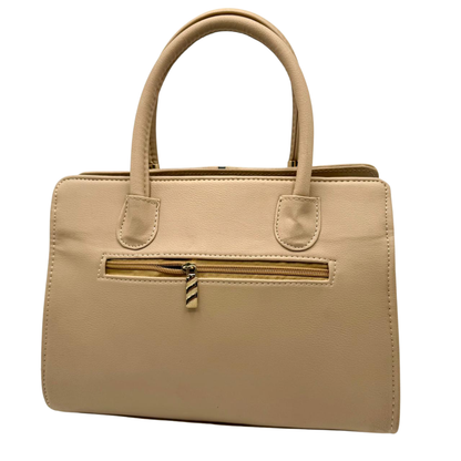 Jimmy Choo-Inspired Beige Handbag – Elegant Minimal Design