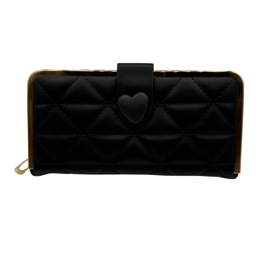 Heart Charm Quilted Ladies Wallet