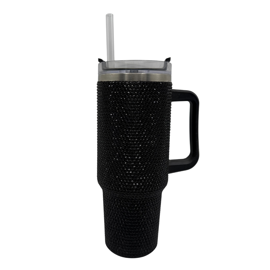 Black Glitter Tumbler