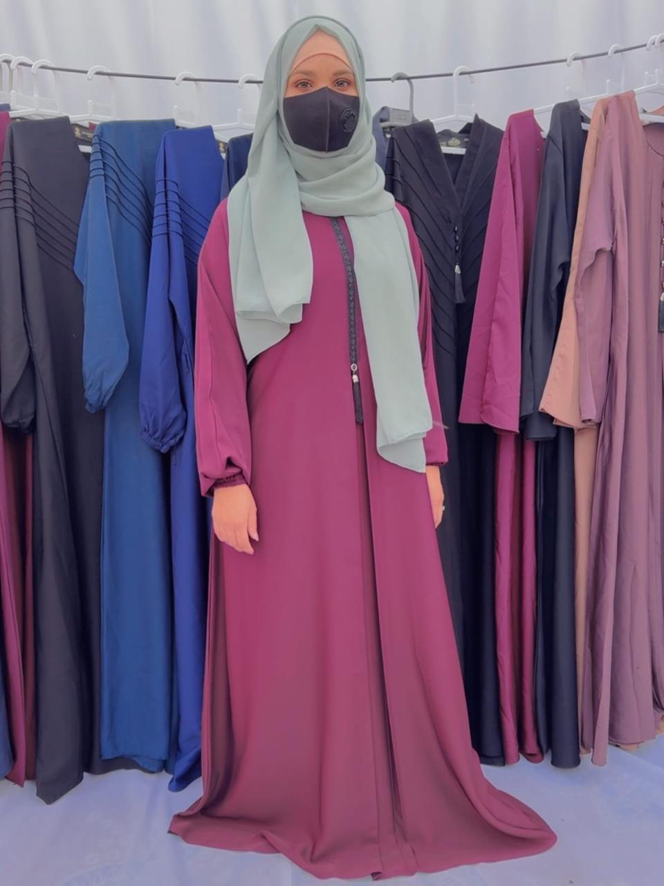 Nida Open Gown Abaya – Elegant Front-Open Style with Modern Modesty