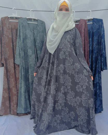 Floral Printed Gown Abaya
