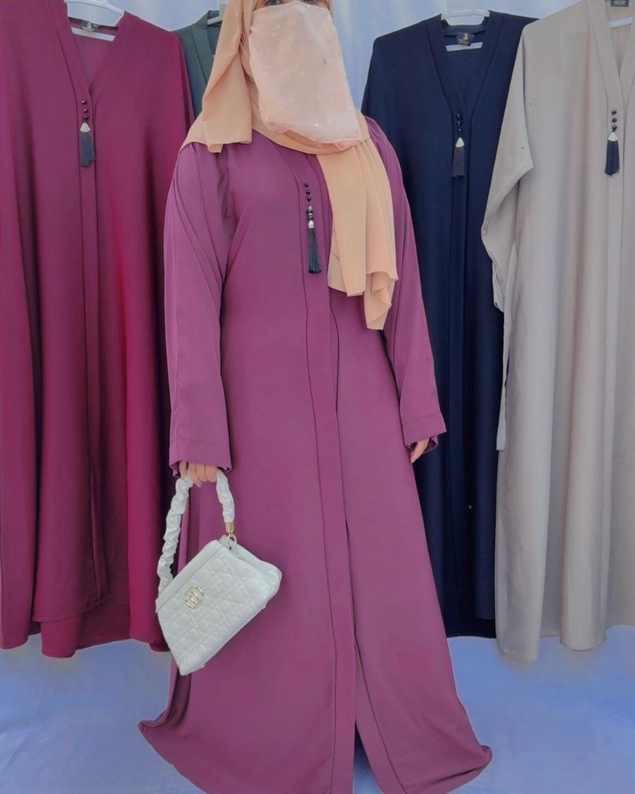 Nida Abaya Open Gown – Grace in Every Fold