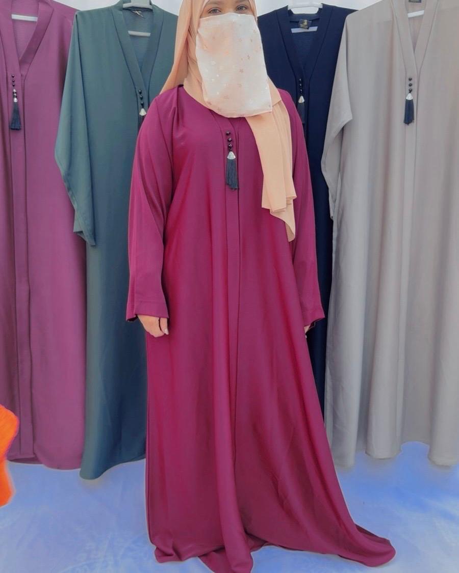 Nida Abaya Open Gown – Grace in Every Fold