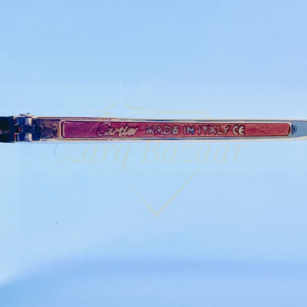 Cartier Blue Lens Rimless Sunglasses – Bold Statement Luxury Eyewear - Image 7