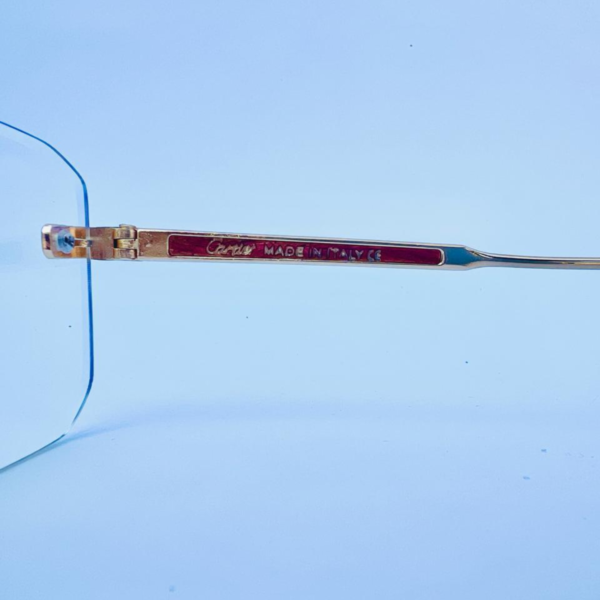 Cartier-Style Rimless Eyeglasses – Luxury Gold Frame | Unisex Fashion Eyewear - Image 9